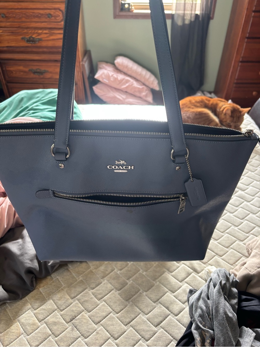 COACH periwinkle city Tote & matching wallet